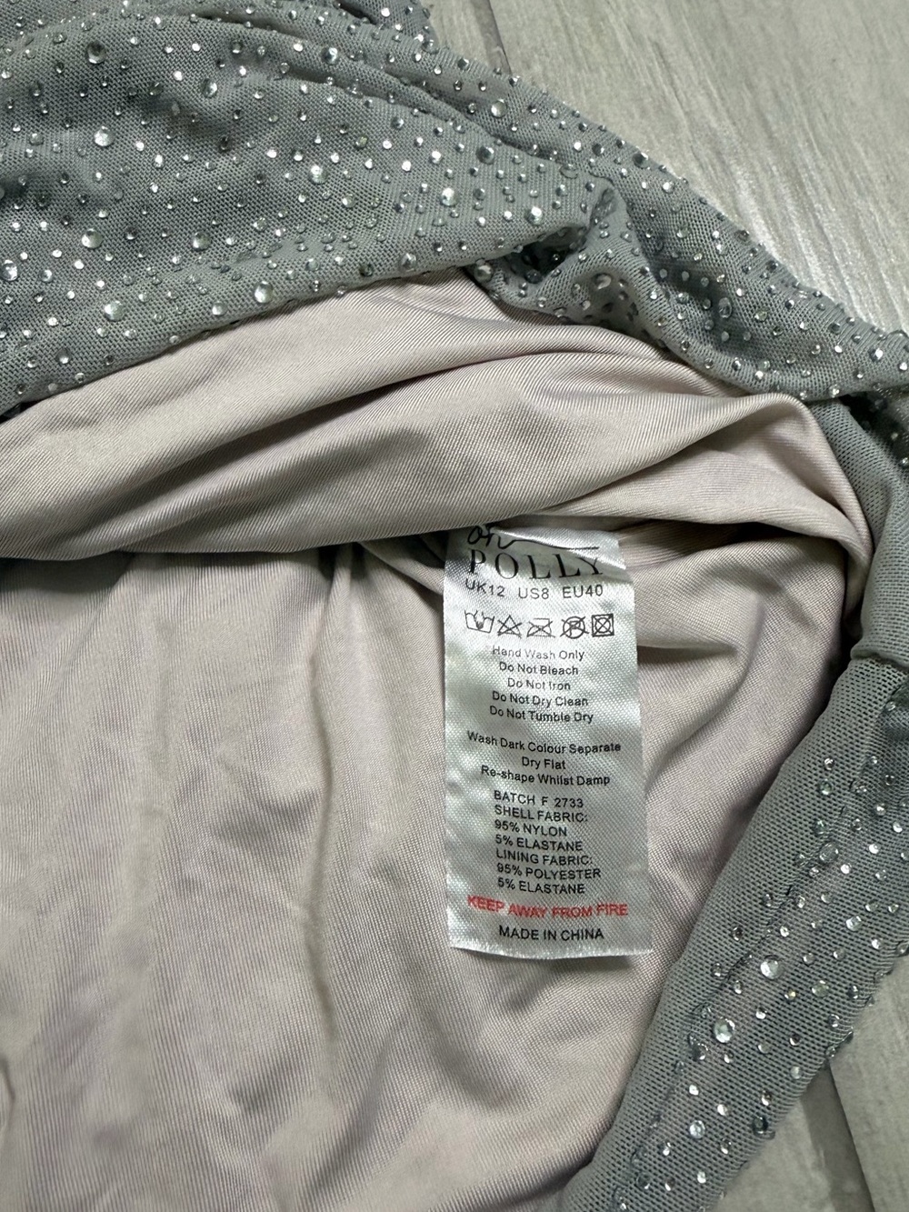 Oh Polly In the Spotlight Silver Sparkle Ruched Mini Dress - Picture 5 of 10